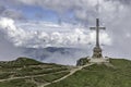 Caraiman Heroes Cross Monument in Bucegi Mountains, Romania Royalty Free Stock Photo