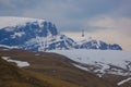 Caraiman Mountain Cross sunset, in Bucegi Mountains, Romania Royalty Free Stock Photo