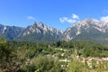 Caraiman Peak with The Heroes Cross in the Bucegi Mountain Royalty Free Stock Photo