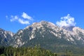 Caraiman Peak with The Heroes Cross in the Bucegi Mountain Royalty Free Stock Photo