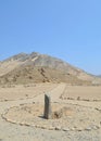 Caral, UNESCO world heritage site, the oldest city in the Americas. Located in Supe valley, 200km north of Lima, Peru Royalty Free Stock Photo