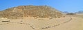 Caral, a UNESCO world heritage site and oldest city in the Americas. Located in Supe valley, 200km north of Lima, Peru Royalty Free Stock Photo