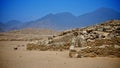 Caral, UNESCO world heritage site and oldest city in the Americas. Located in Supe valley, 200km north of Lima, Peru Royalty Free Stock Photo