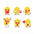 Carambola cartoon character with love cute emoticon