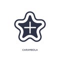 carambola icon on white background. Simple element illustration from fruits concept