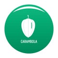 Carambola icon vector green