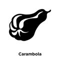 Carambola icon vector isolated on white background, logo concept Royalty Free Stock Photo
