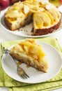 Caramel apple cheesecake pie Royalty Free Stock Photo