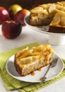 Caramel apple cheesecake pie Royalty Free Stock Photo