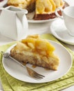 Caramel apple cheesecake pie Royalty Free Stock Photo