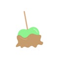 Caramel apple vector illustration