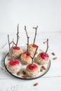 Caramel Apples with Almonds Royalty Free Stock Photo