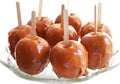 Caramel apples, delicious fall festival or party food, autumn treat