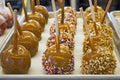 Caramel apples at the fair Royalty Free Stock Photo