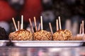 Caramel candy apples Royalty Free Stock Photo