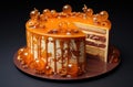 caramel caramel cake, impressive panoramas, exquisite craftsmanship