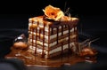 caramel caramel cake, impressive panoramas, exquisite craftsmanship