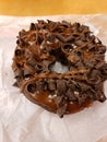 Caramel Chocoholic Donut Royalty Free Stock Photo