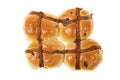 Caramel and chocolate cross buns