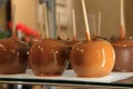 Caramel and chocolate dipped apples Royalty Free Stock Photo