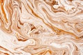 Caramel, cream dynamic and fluid raster texture. Abstract acrylic paints mixture color background.