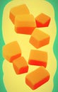 Caramel cubes - abstract digital art