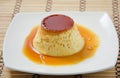 Caramel custard, custard pudding, flan Royalty Free Stock Photo