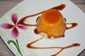 Caramel custard, custard pudding, flan Royalty Free Stock Photo