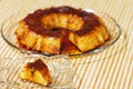 Caramel custard, flan. Creme Caramel Royalty Free Stock Photo