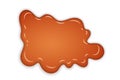 Caramel drop. Realistic caramel, flow liquid isolated on white background. 3D splash toffee candy. Delicious snack food