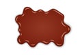 Caramel drop. Realistic caramel, flow liquid isolated on white background. 3D splash toffee candy. Delicious snack food