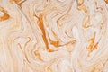 Caramel dynamic and fluid raster texture. Abstract acrylic paints mixt color background. Dyeing, liquid flow surface