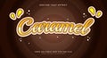 Caramel editable text effect template Royalty Free Stock Photo