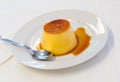 Caramel flan dessert Royalty Free Stock Photo