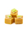 Caramel fudge and vanilla candy Royalty Free Stock Photo