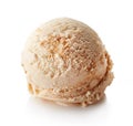 Caramel ice cream ball Royalty Free Stock Photo