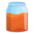 Caramel jar icon, cartoon style Royalty Free Stock Photo