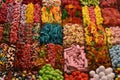 Candy shop in La Boqueria, Barcelona, Spain Royalty Free Stock Photo