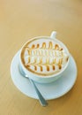 Caramel macchiato hot of coffee drink Royalty Free Stock Photo