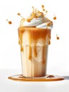 Caramel milkshake Royalty Free Stock Photo