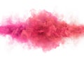 Caramel pink color smoking clouds. 3D render abstract background