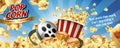 Caramel popcorn banner ads