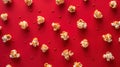 The caramel popcorn pattern.AI generated image Royalty Free Stock Photo