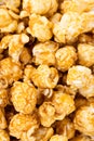 Caramel popcorn texture background. Sweet caramel popcorn close-up Royalty Free Stock Photo