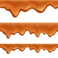 Caramel Realistic Seamless Border