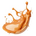 Caramel splash isolated on white background Royalty Free Stock Photo