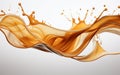 Caramel Splash on a Clear Background