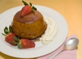 Caramel sponge pudding Royalty Free Stock Photo