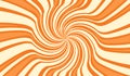 Caramel swirl background in orange color. Cream lollipop pattern. Royalty Free Stock Photo