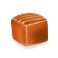 Caramel Toffee Candy Delicious Chewy Fudge Vector